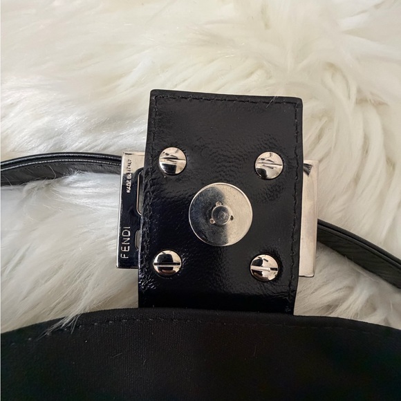 Vintage 00's Fendi Black Neoprene Baguette
Bag with Silver Accent. - Picture 11 of 16